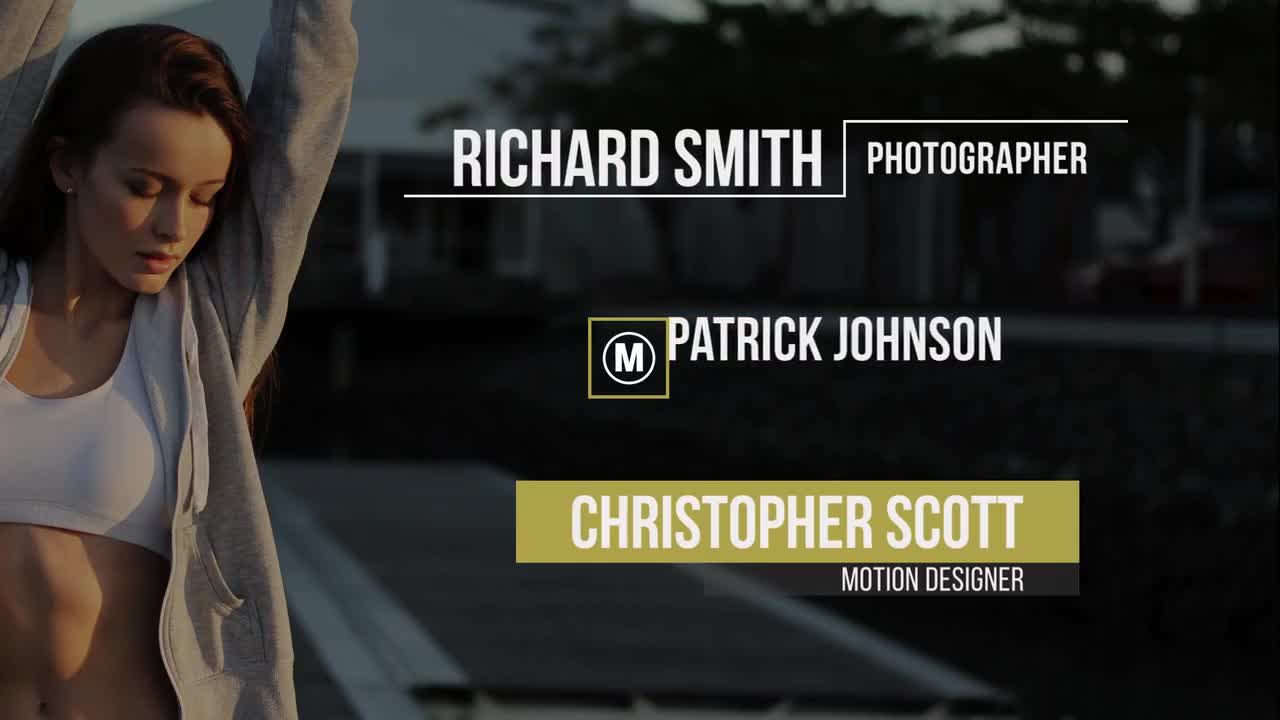 40个简单而不同的低三分之二标题素材库精选AE模板