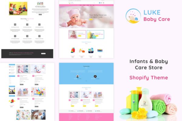 婴儿儿童用品商城Shopify主题 Luke – Infants &amp; Baby Care Store Shopify Theme