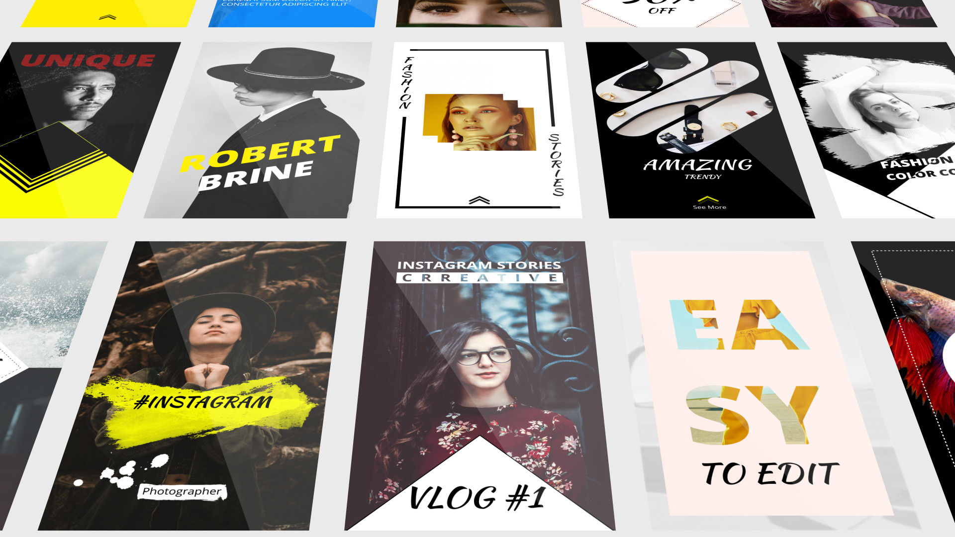 20个外观清晰的Instagram故事素材库精选AE模板