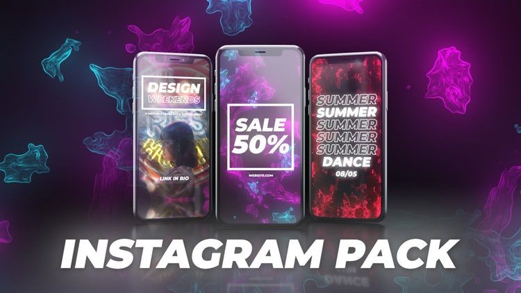 6个独特设计和动态动画的Instagram故事素材库精选AE模板