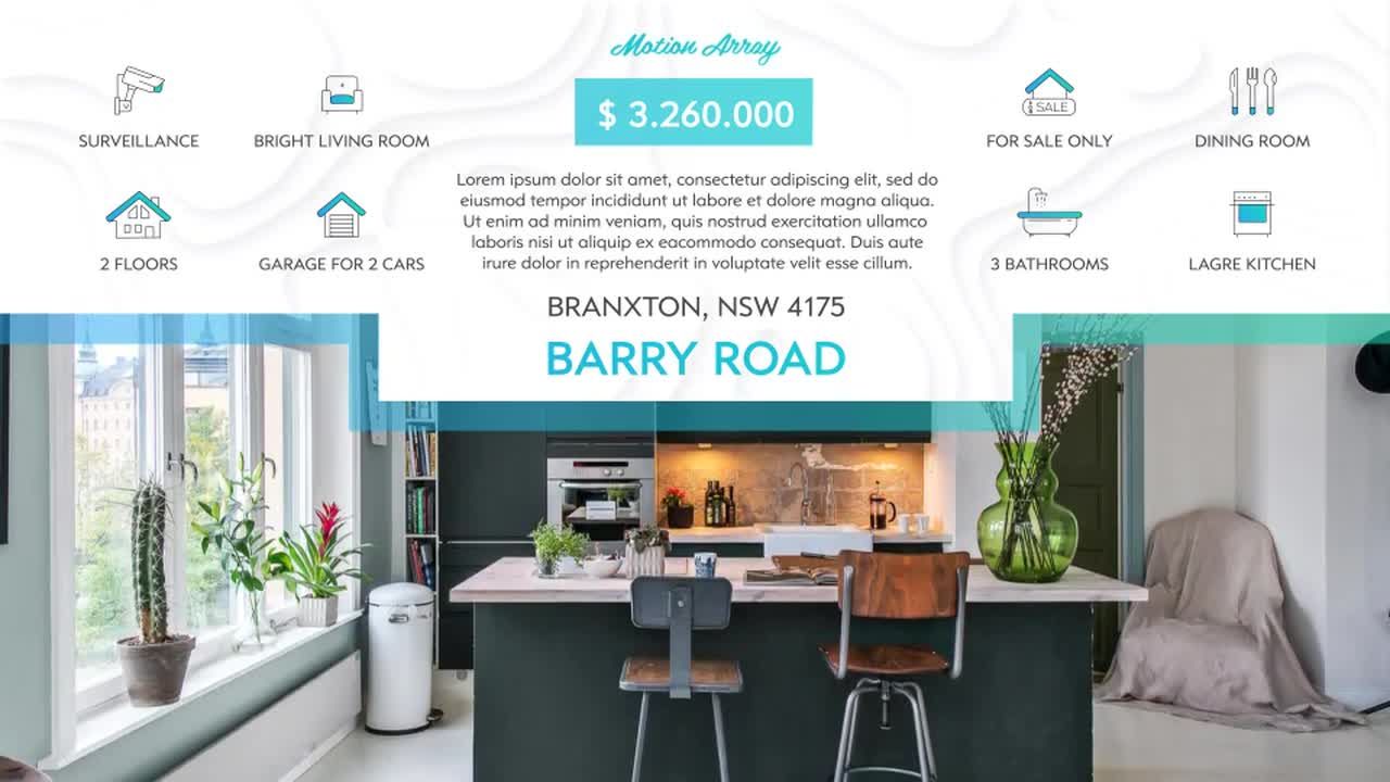 简洁时尚精美的房地产促销素材库精选AE模板