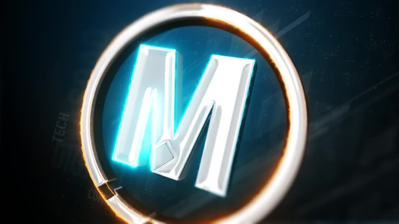 现代霓虹灯徽标显示素材库精选AE模板