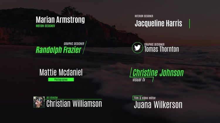 8个现代下三分之一标题动画素材库精选AE模板