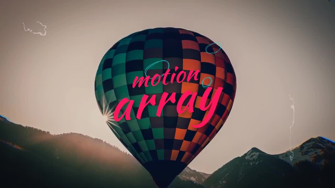 愉快的度假幻灯片照片展示素材库精选AE模板