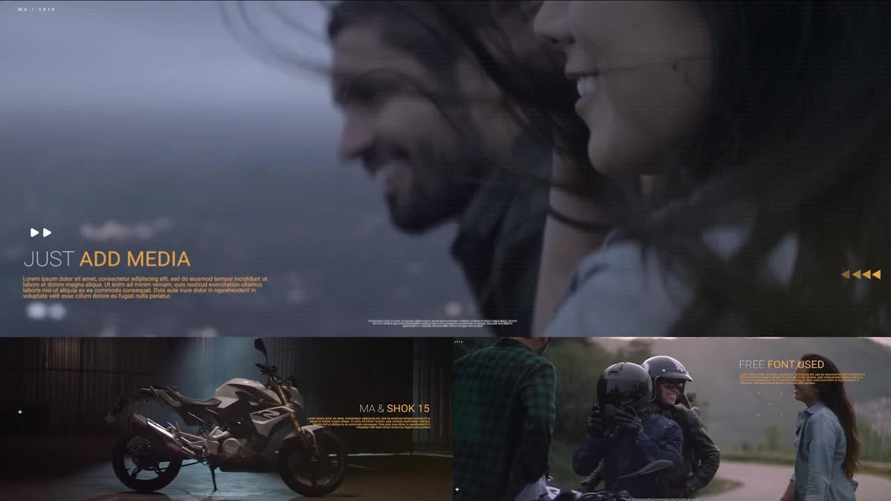 具有毛刺过渡和漏光效果的视频素材库精选pr模板