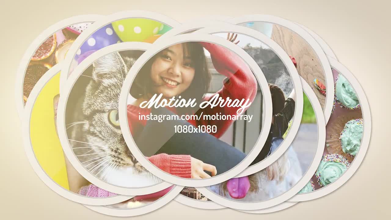 20个圆形照片展示动画素材库精选PR模板