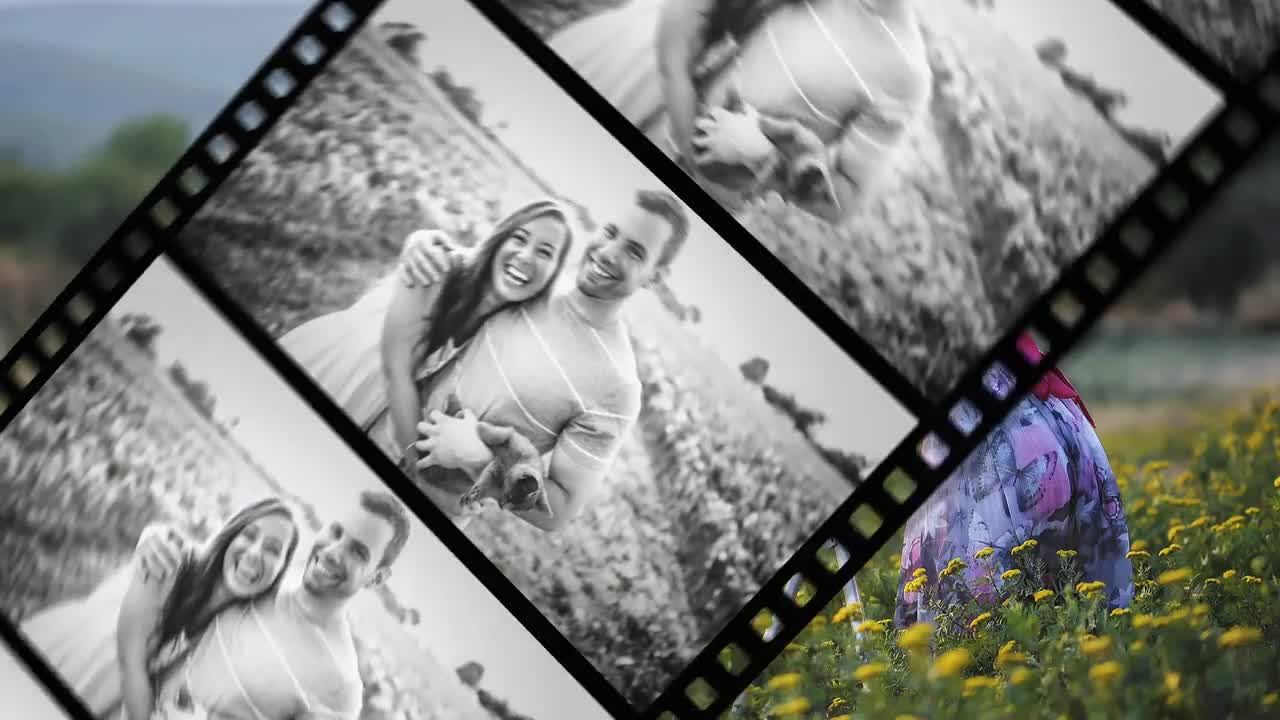 整洁有序创意动画电影条转换效果素材库精选AE模板