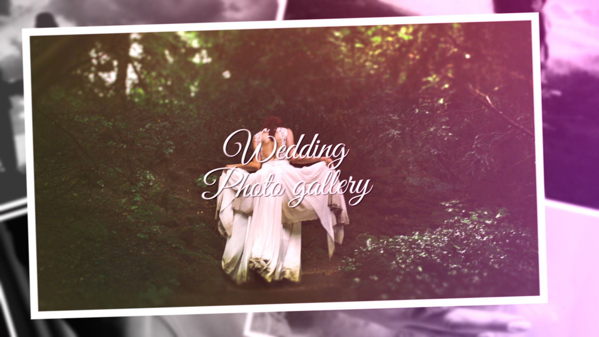 华丽设计婚礼照片幻灯片素材库精选AE模板