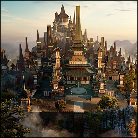 香格里拉东方神话中式建筑素材之家精选3D模型