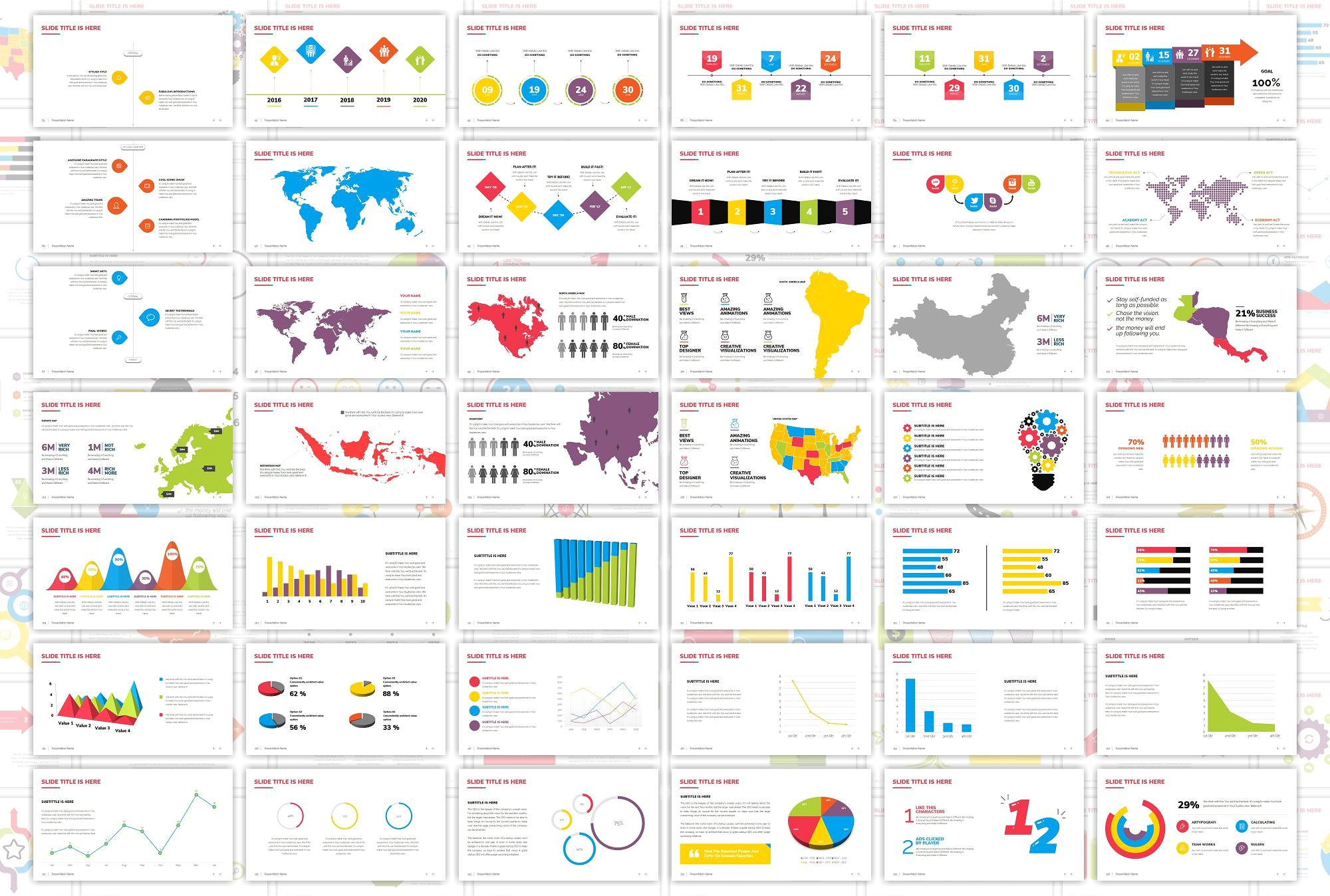 商业化多用途的幻灯片模板下载 SIRING Multipurpose Powerpoint [pptx]插图(3)