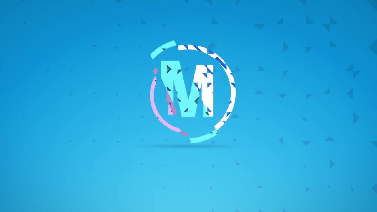 带有整洁动态的动画故障和扭曲的徽标素材库精选AE模板