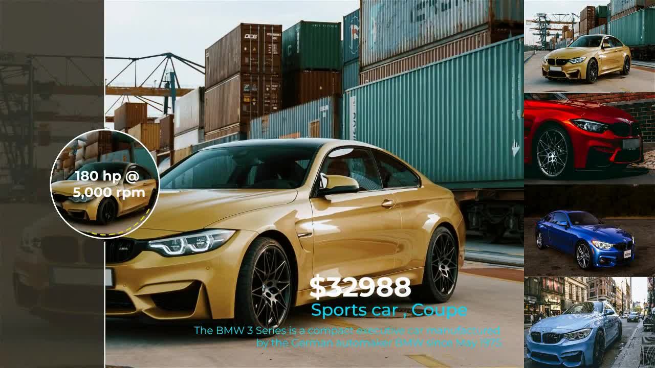 简单时尚设计的汽车营销广告素材库精选AE模板