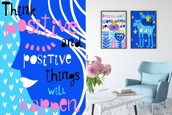 Prancing typeface with posters插图1