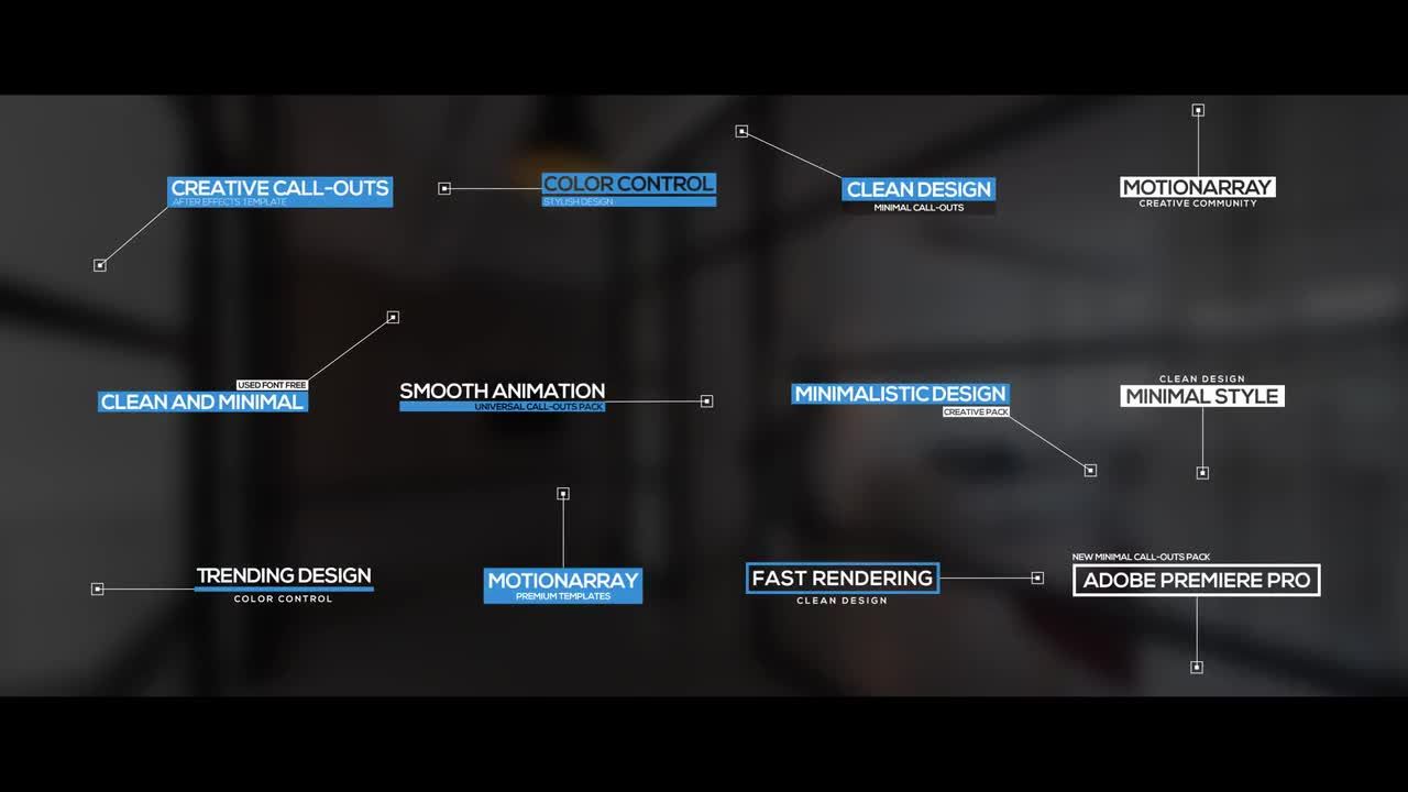 12个独特设计的标注标题素材库推荐PR模板