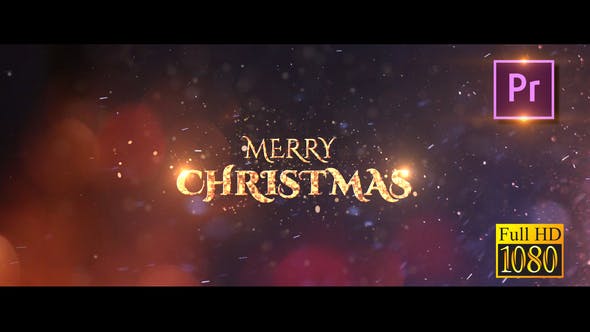 光影粒子动画特效圣诞节祝福视频素材库精选PR模板素材 Christmas Wishes – Premiere Pro