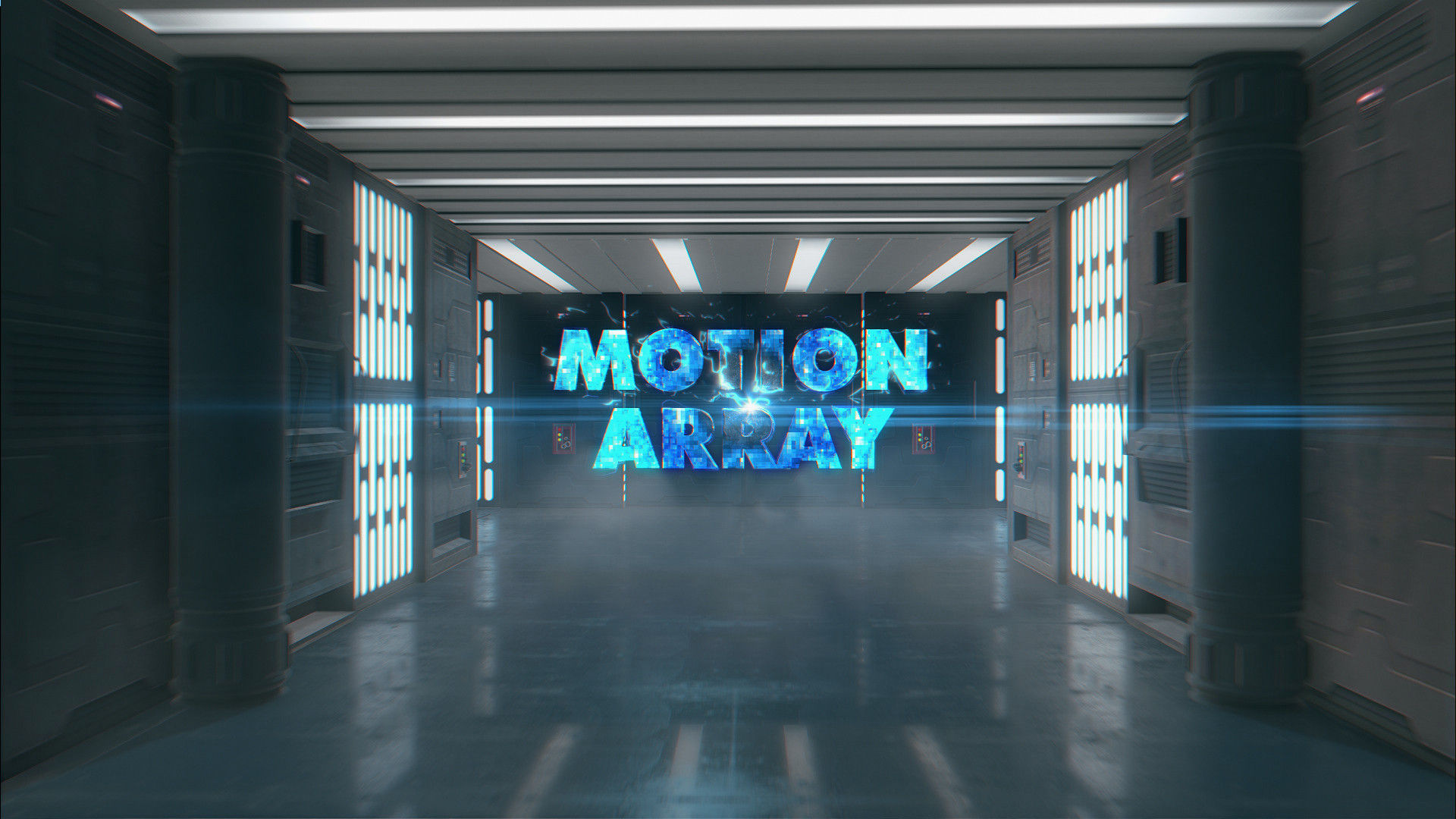 最新的走廊未来徽标的显露素材库精选AE模板