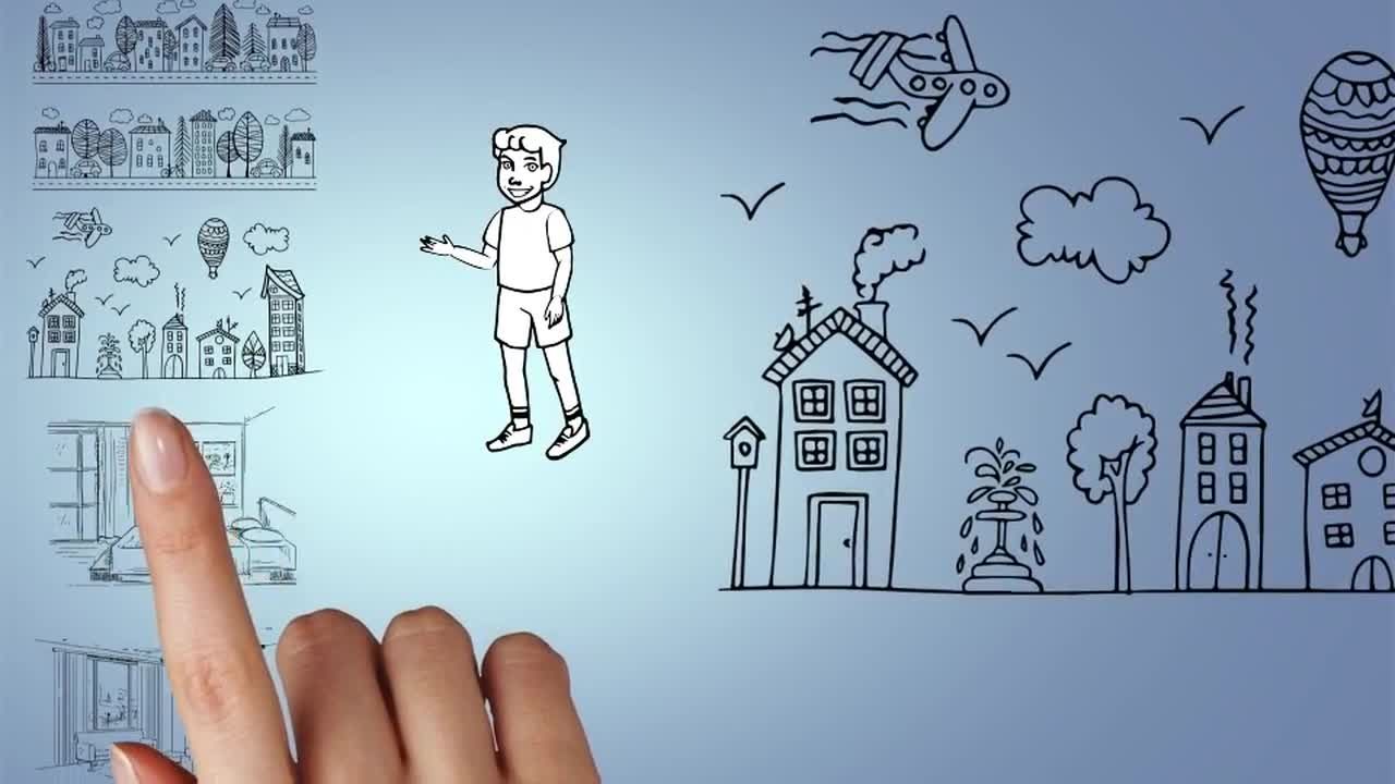 创建干净且富有创意的动画角色动画素材库精选AE模板