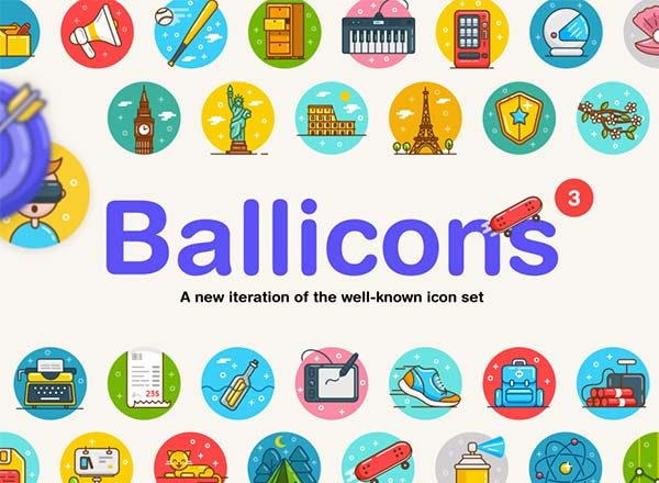 一套绘制精美的生活场景彩色卡通图标套装下载[Ai]