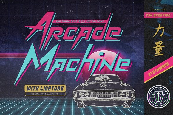 Arcade Machine 80’s Retro Font素材之家精选英文字体