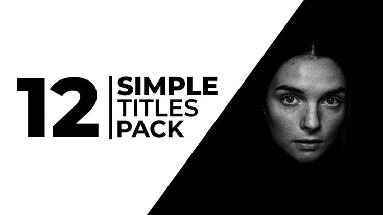 12个独特的文本动画简单标题ae模板