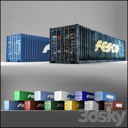 40英尺工业货柜集装箱素材之家精选3D模型