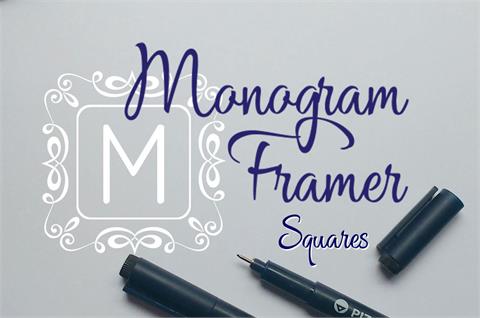 Square Monogram Frames font素材之家精选英文字体