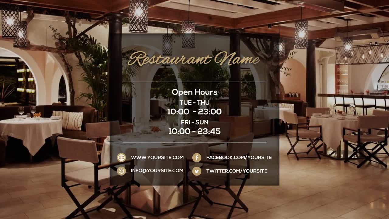 干净的现代餐厅演示文稿素材库精选AE模板