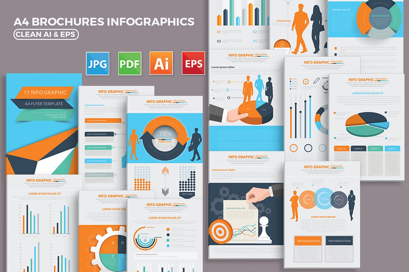 17页多用途大数据信息图表设计插图