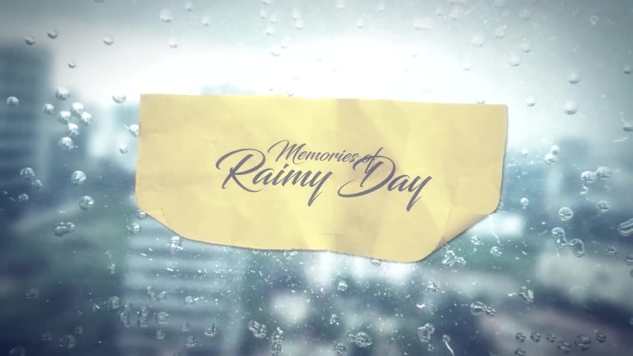 雨天的回忆照片画廊素材库精选AE模板