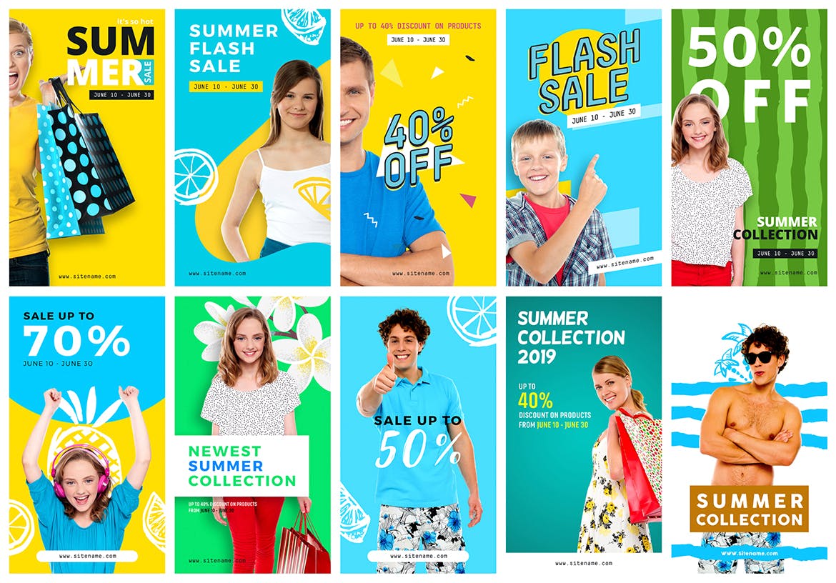 Instagram社交时尚品牌故事设计模板素材库精选 Instagram Fashion Stories 1.0插图(1)