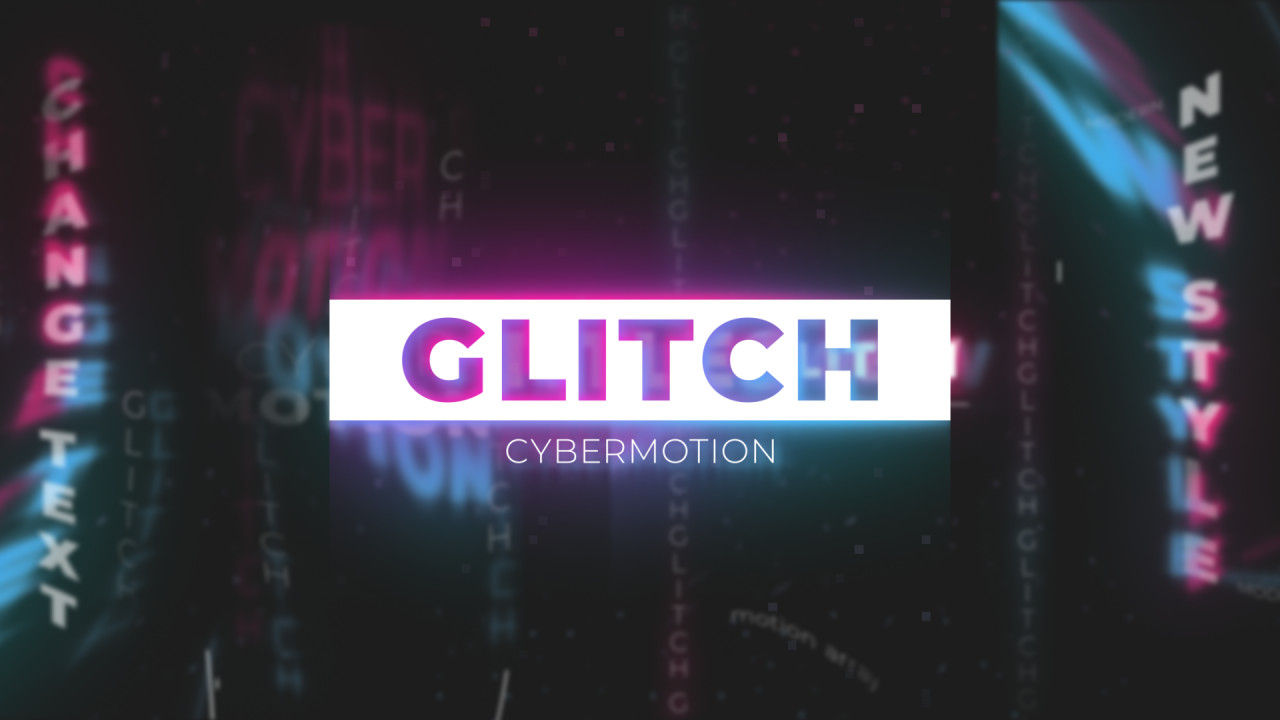 9个Instagram垂直波浪小故障标题素材库精选AE模板