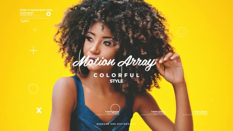 最小色彩简介创意动画ae模板