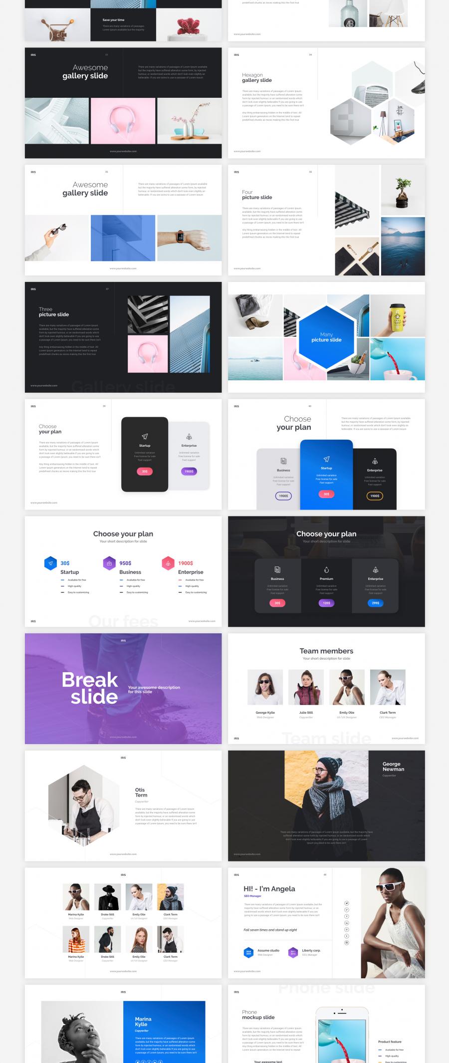 色彩有亲和力的极简主义PPT模版套装Pro [PPTX,Key]插图(3)