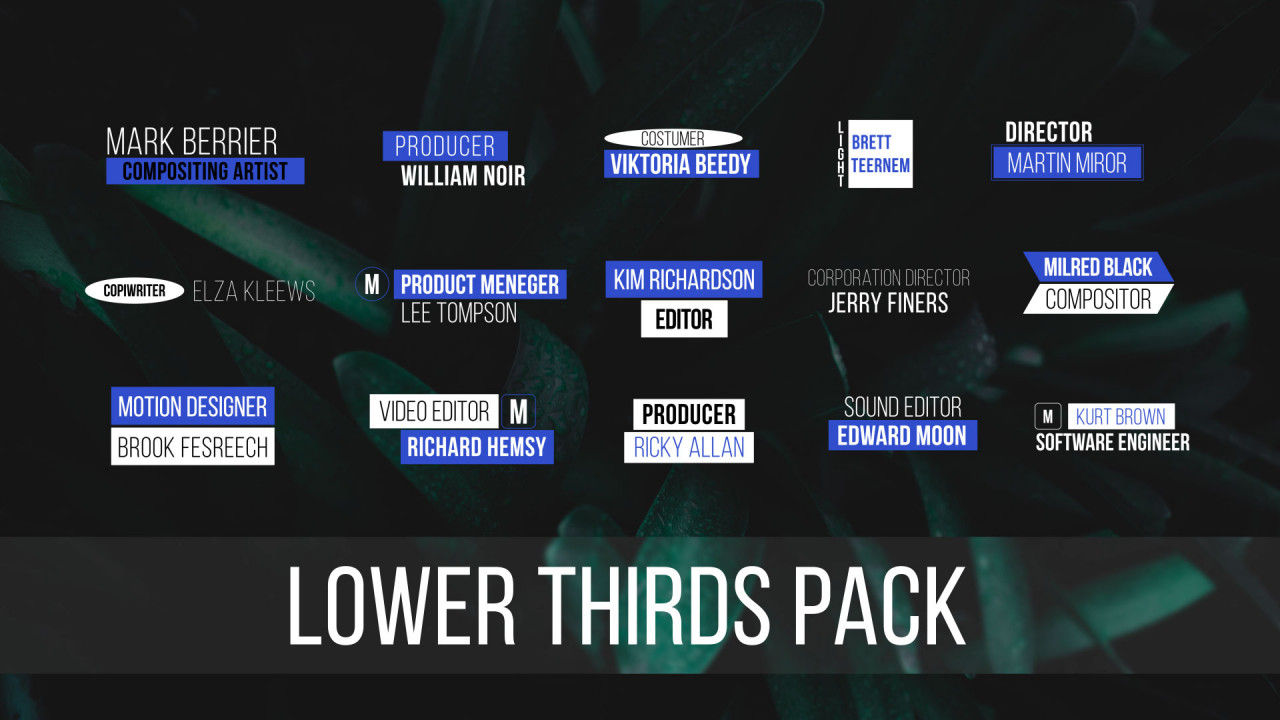 15个三分之二标题组合动画素材库精选AE模板