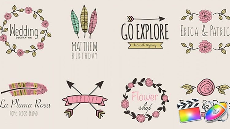 超级有趣的印刷徽标展示图Fcpx模板