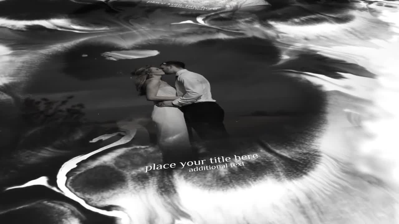 水彩墨水幻灯片展示照片素材库精选AE模板