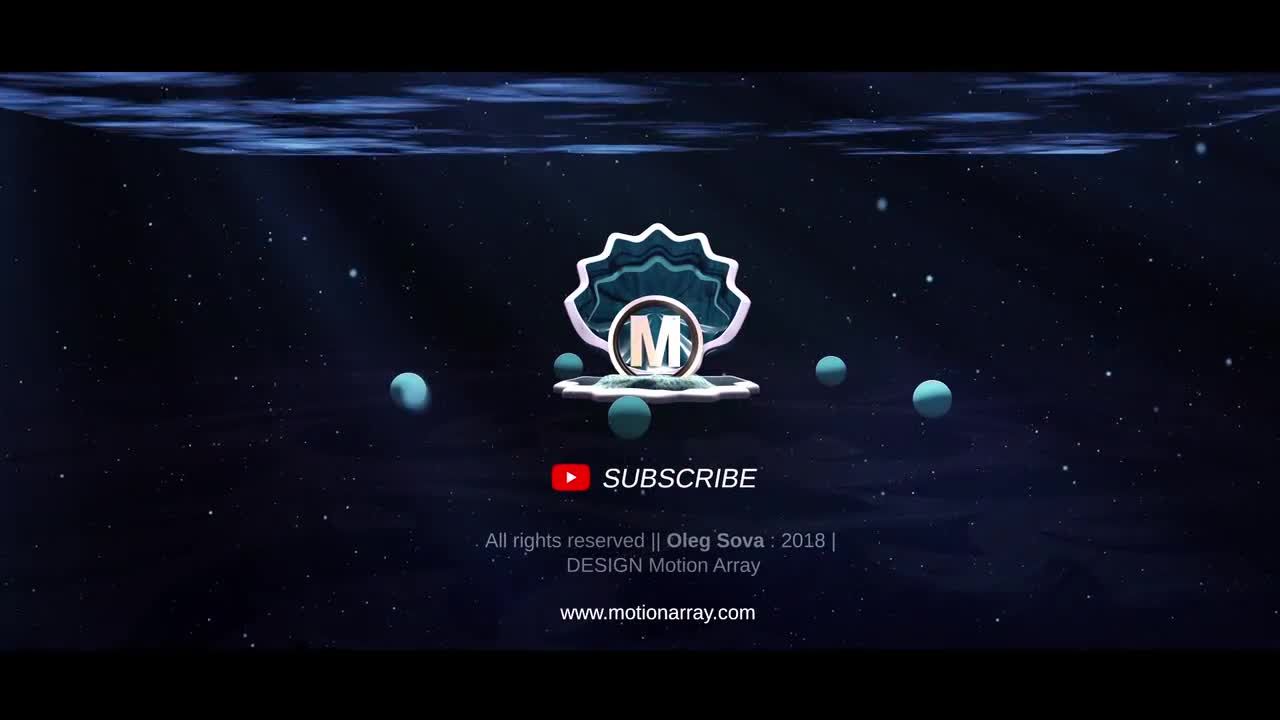 美丽的水下珍珠标志素材库精选AE模板