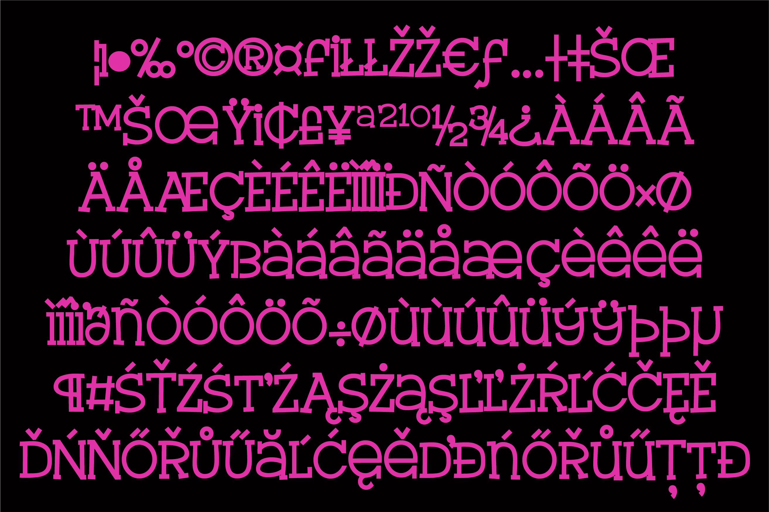 ZP Razzle Berry Regular Font插图2