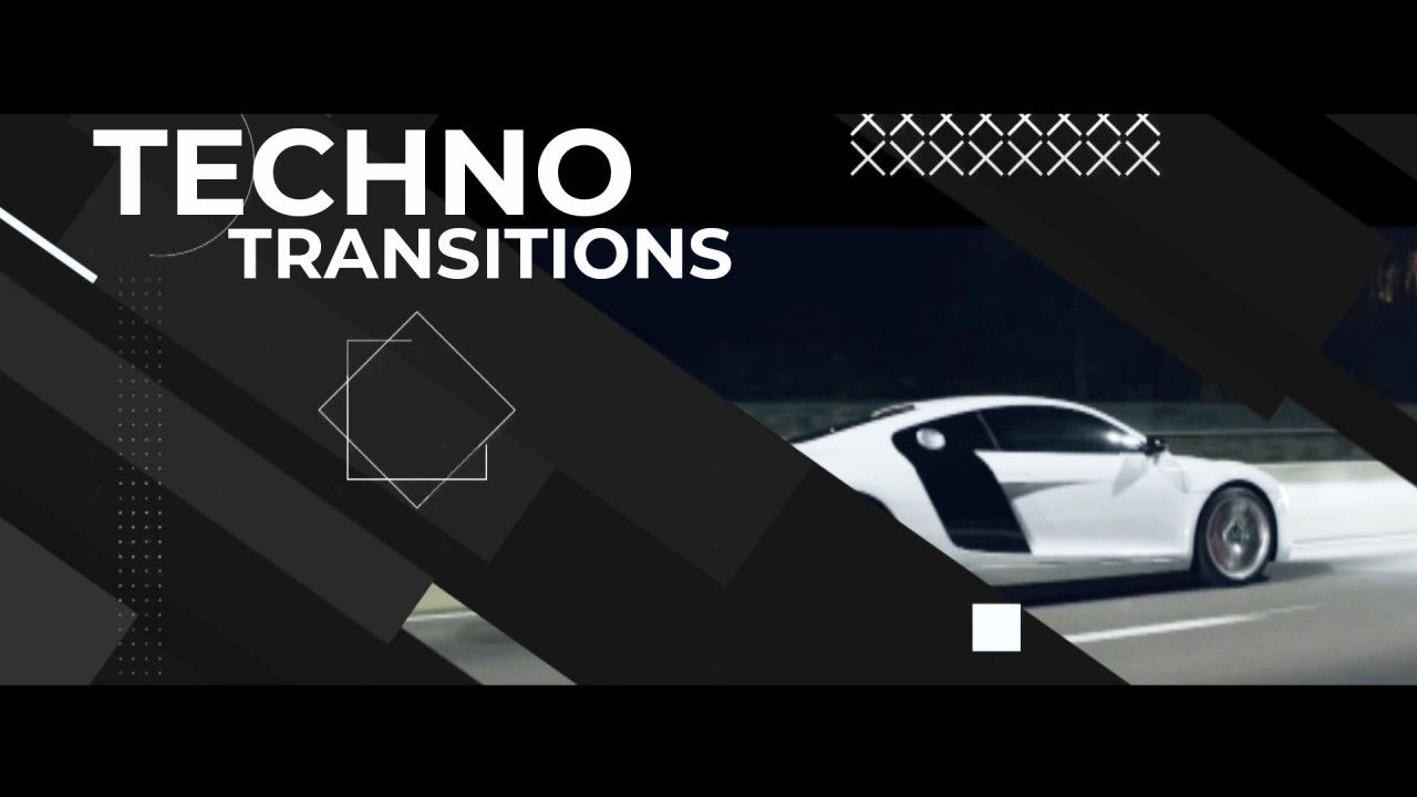 12个现代高科技转场过渡素材库推荐PR模板