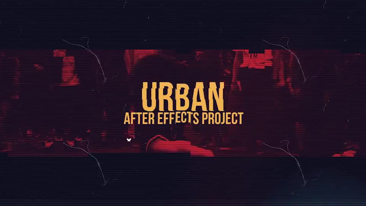 简约的城市毛刺动画过渡效果素材库精选AE模板