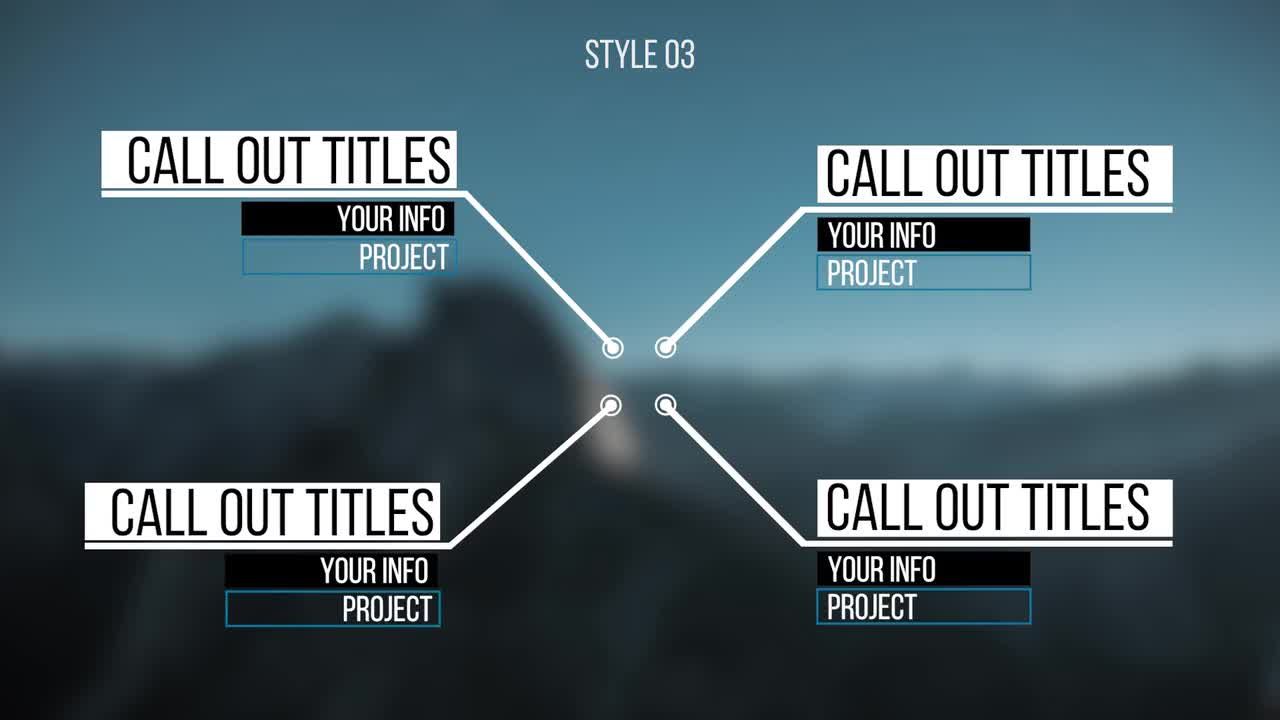 通用多功能呼出标题动画素材库推荐PR模板