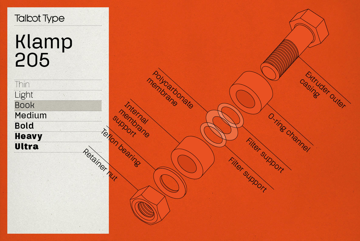 Klamp 205 Font Family插图