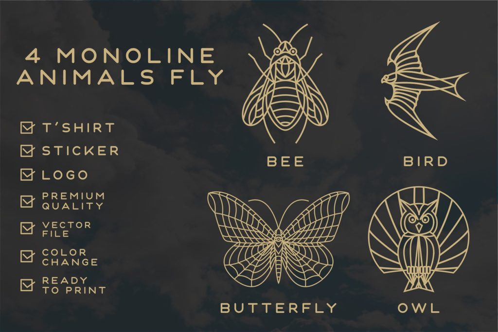 飞行昆虫动物矢量图标素材下载[psd,ai,cdr,eps,png]插图