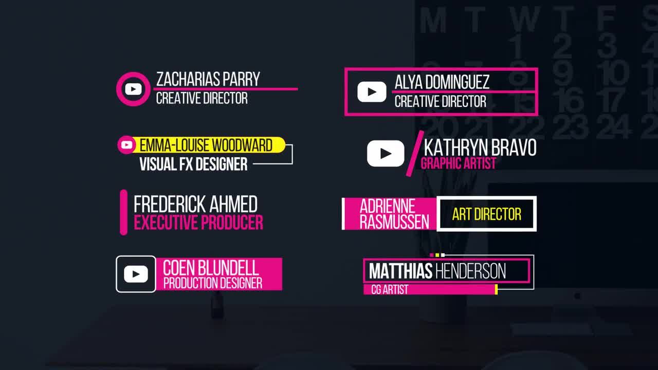 6个整洁创意的动画下三分之一标题素材库精选AE模板