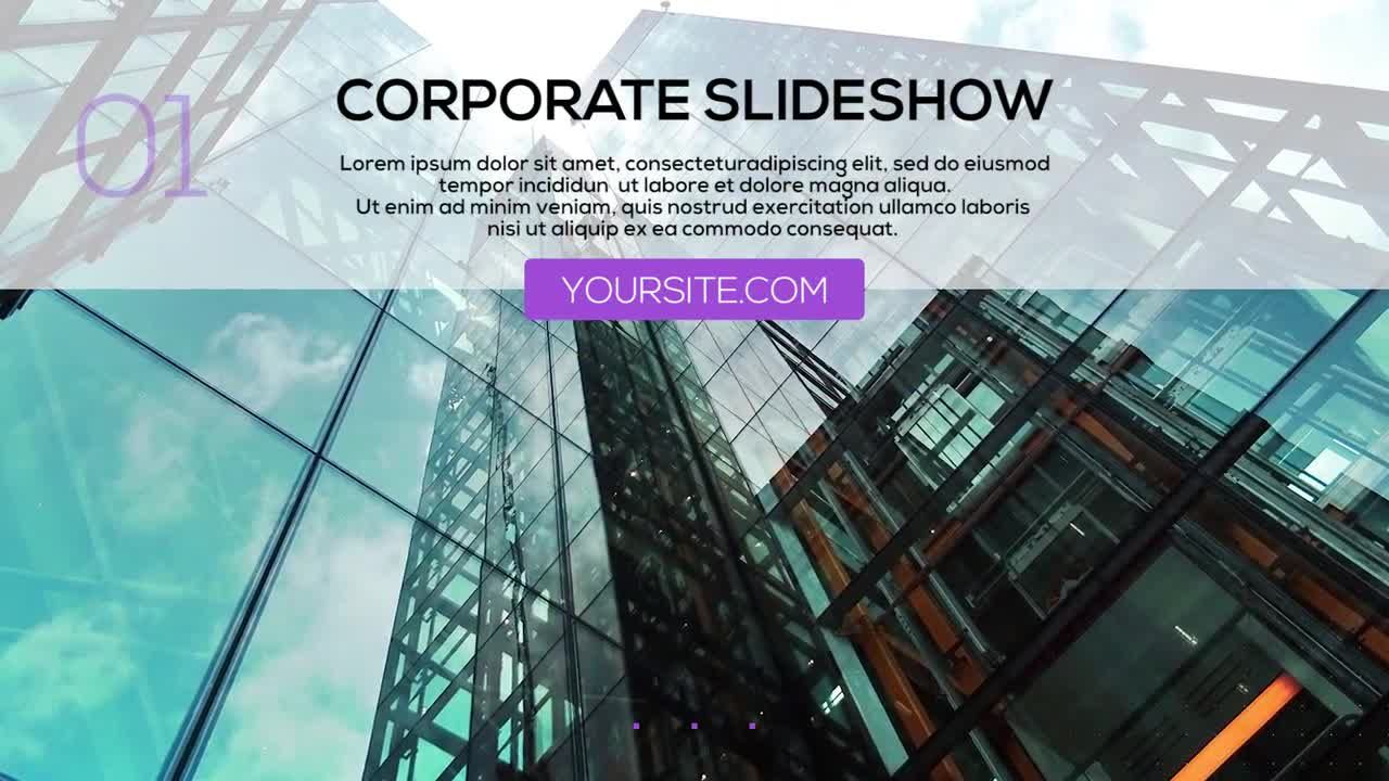 简洁的最小企业幻灯片动画素材库精选PR模板