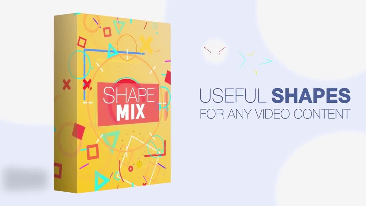 创造性动画形状元素独特设计素材库精选AE模板