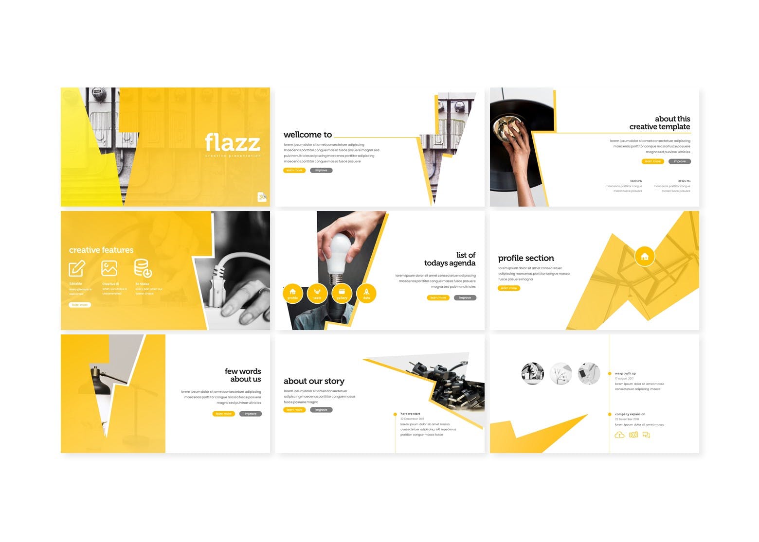 电气电器产品生产企业PPT幻灯片模板下载 Flazz – Powerpoint Template插图(1)