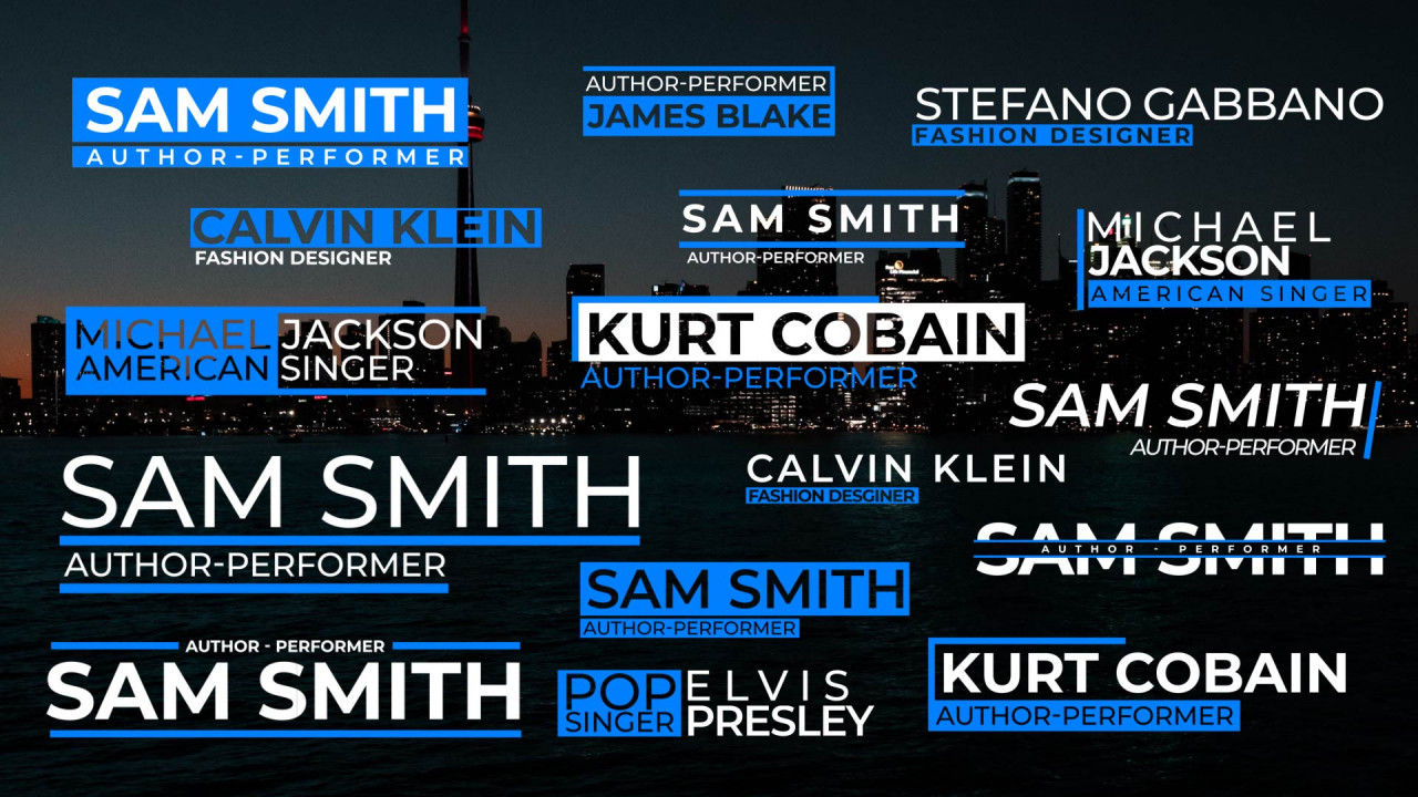 16个时尚的低三分之二标题素材库精选AE模板