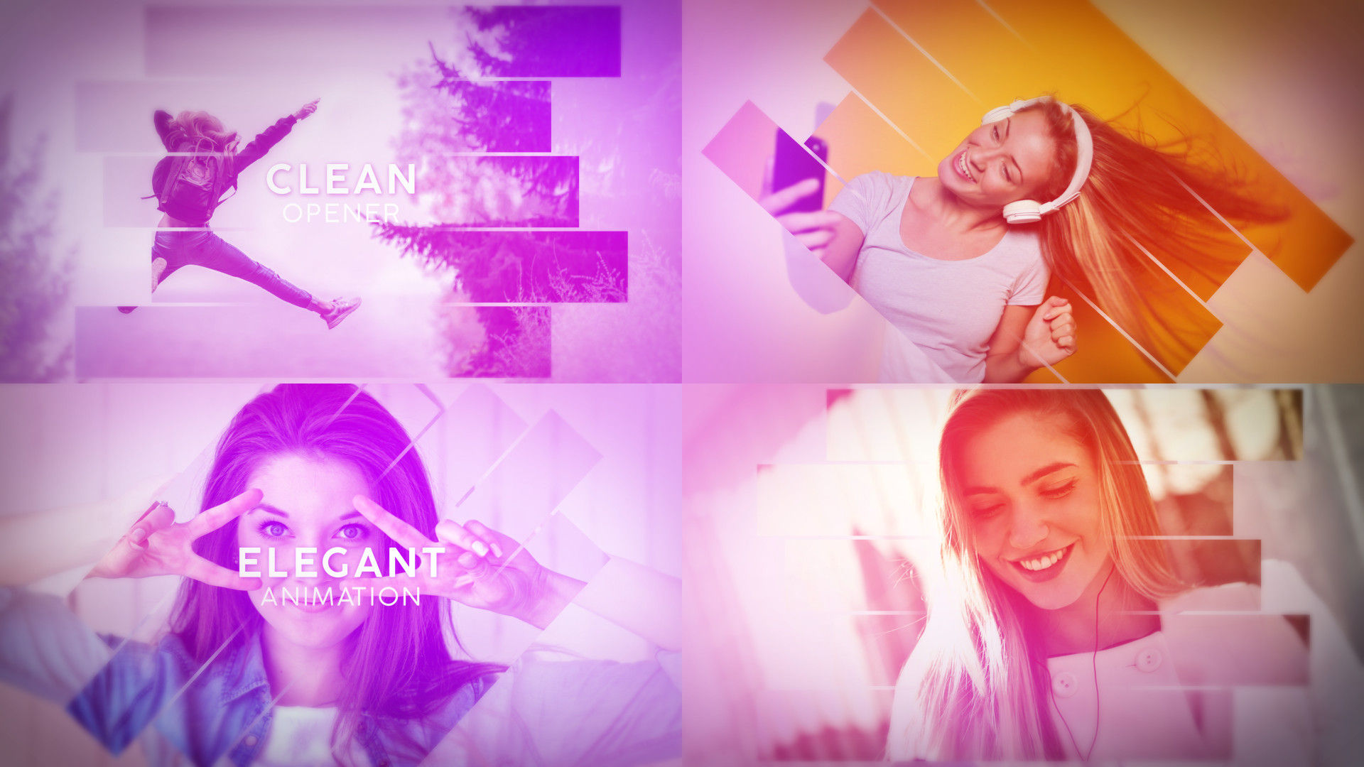 时尚优雅的企业幻灯片过渡效果素材库精选AE模板