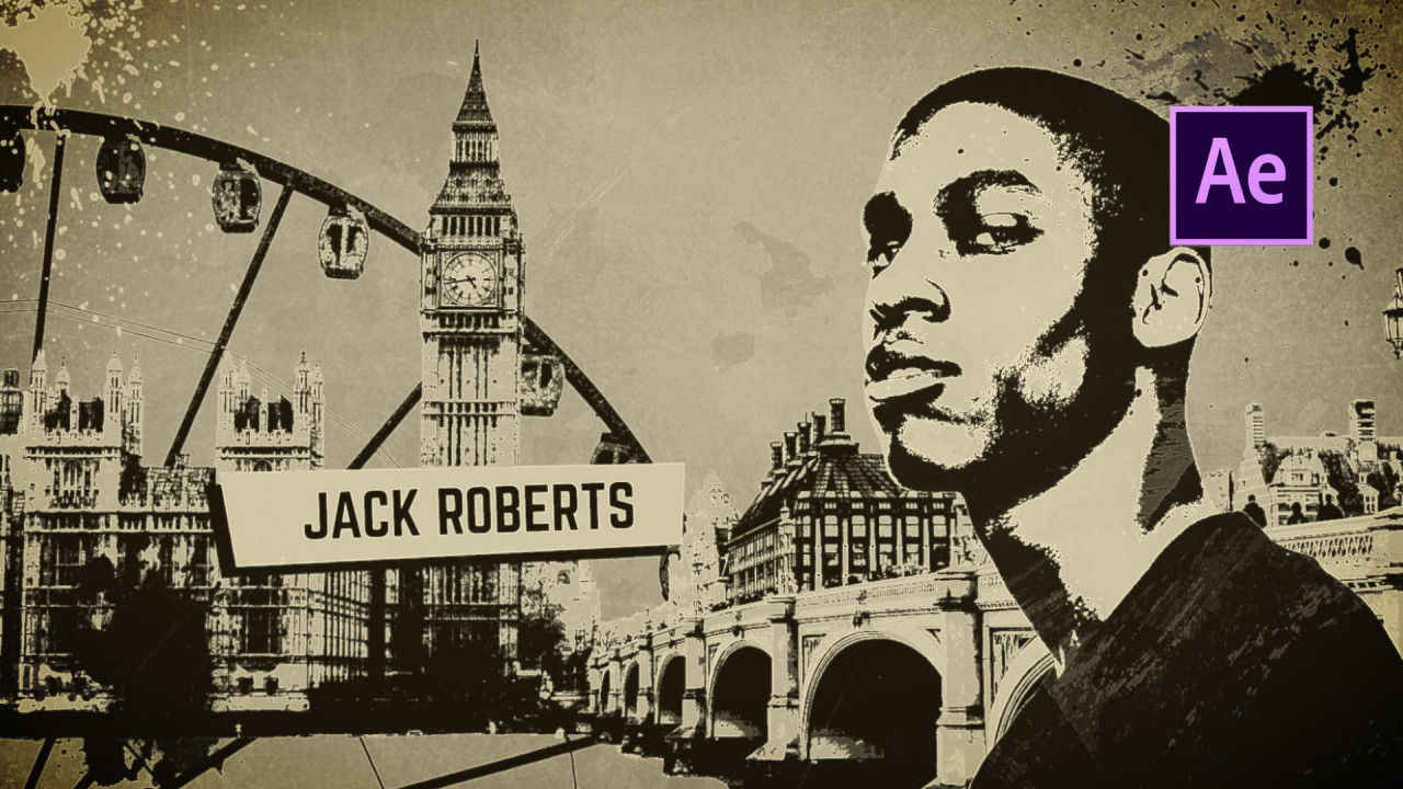 摇滚之城电影开瓶器素材库精选AE模板